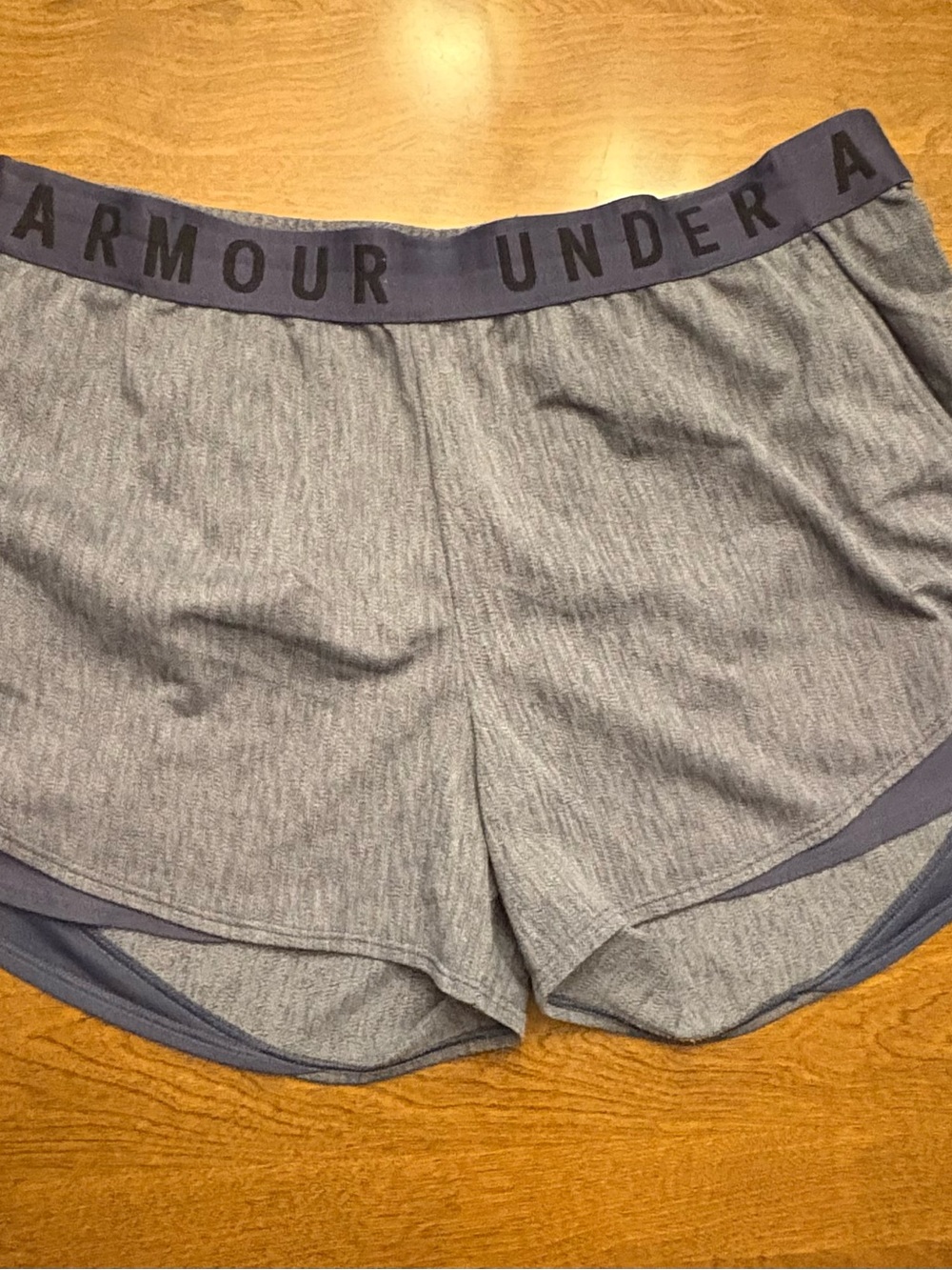 Under Armour Women's Heather Gray Athletic Shorts with Branded Waistband